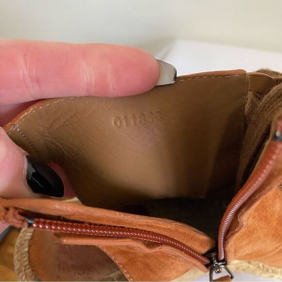 CHLOE Harper Suede Lace up Espadrille Wedge Sandals - Picture 9 of 11